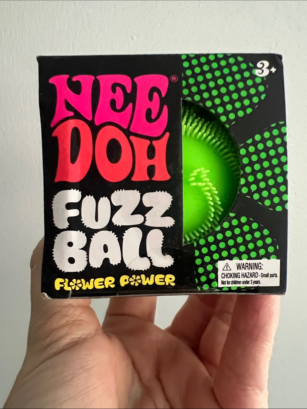 NEEDOH Fuzz Ball Flower Power - rare Neon Green